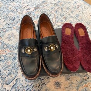 Coach Black Leather Women’s Loafers